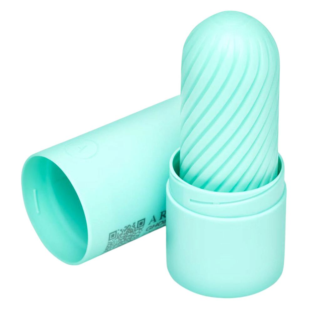 Мятный двусторонний мастурбатор 10см ARCwave Ghost Reversible Pocket Manual Stroker CleanTech Silicone Male Masturbator Mint