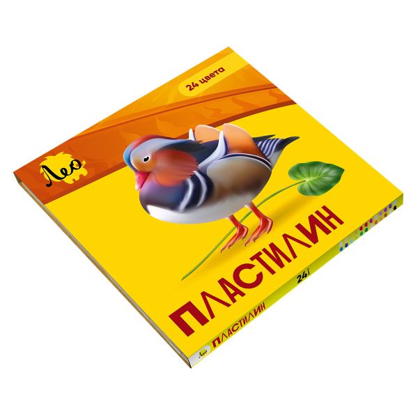 Пластилин классический 480 г, 24 цв, Лео LBMC-0124