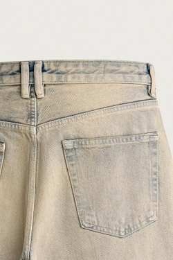 ZARA ДЖИНСЫ LOOSE FIT, ЗЕЛЕНОВАТО-СИНИЙ