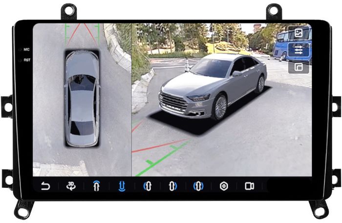 Магнитола для Toyota Highlander 4 XU70 2019-2024+ (штатный экран 8") - FarCar BX9-360-7294 монитор 9.5" 2K QLED на Android 13, Быстрая, CarPlay, 4G SIM-слот, 4 камеры в комплекте