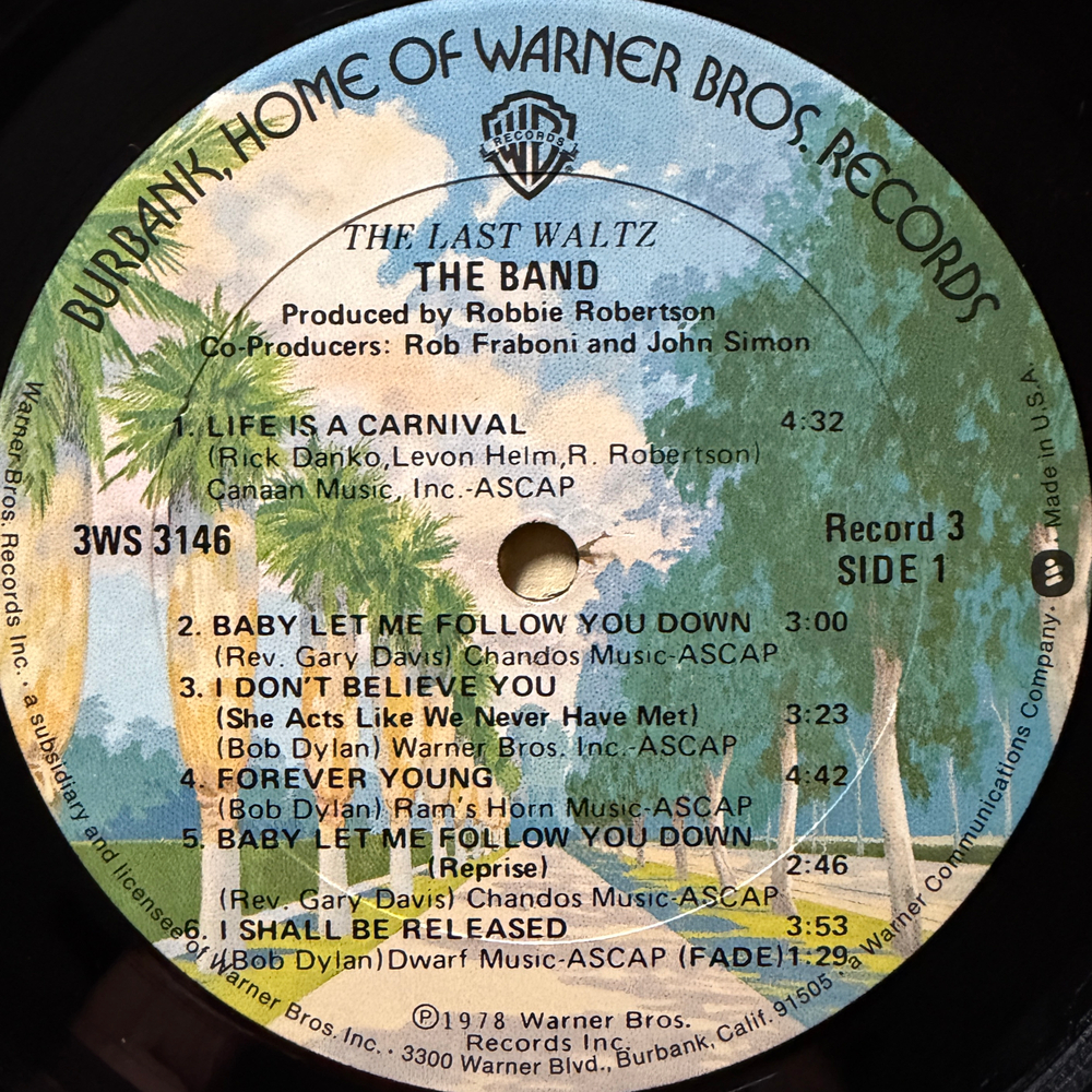 The Band ‎– The Last Waltz 3LP (США 1978г.)