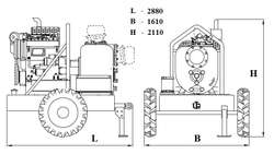 Дизельная мотопомпа VAR 8-300 FZD52 G10 TRAILER