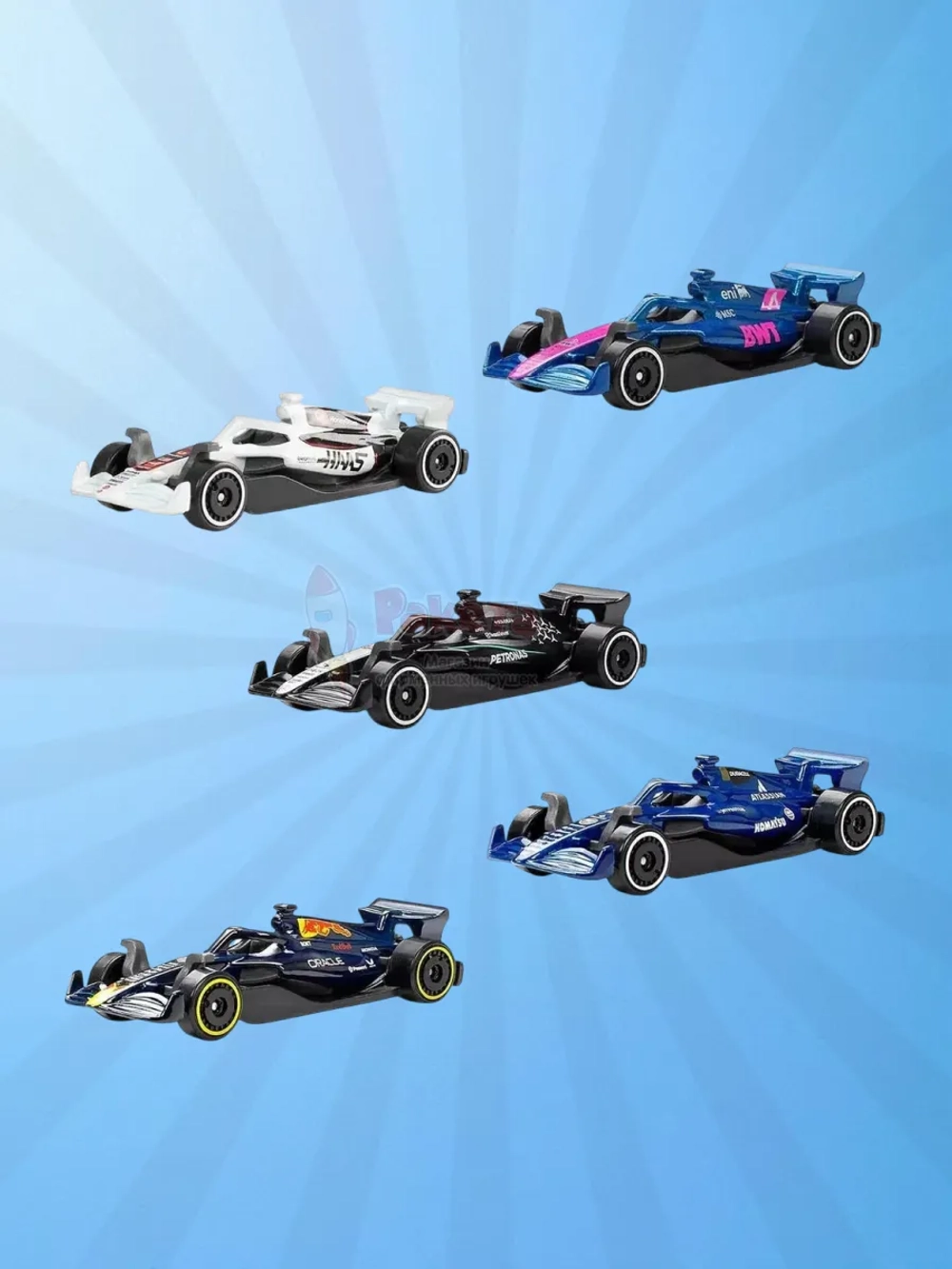 Набор из 5 машинок Хот Вилс Formula 1 JLN11