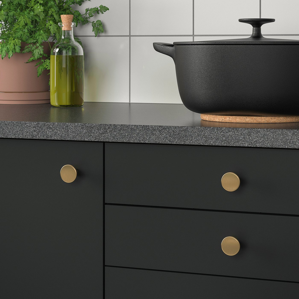 IKEA KALERUM  (ИКЕА КАЛЕРУМ)  -  Ручка-кнопка - цвет латуни 30 мм