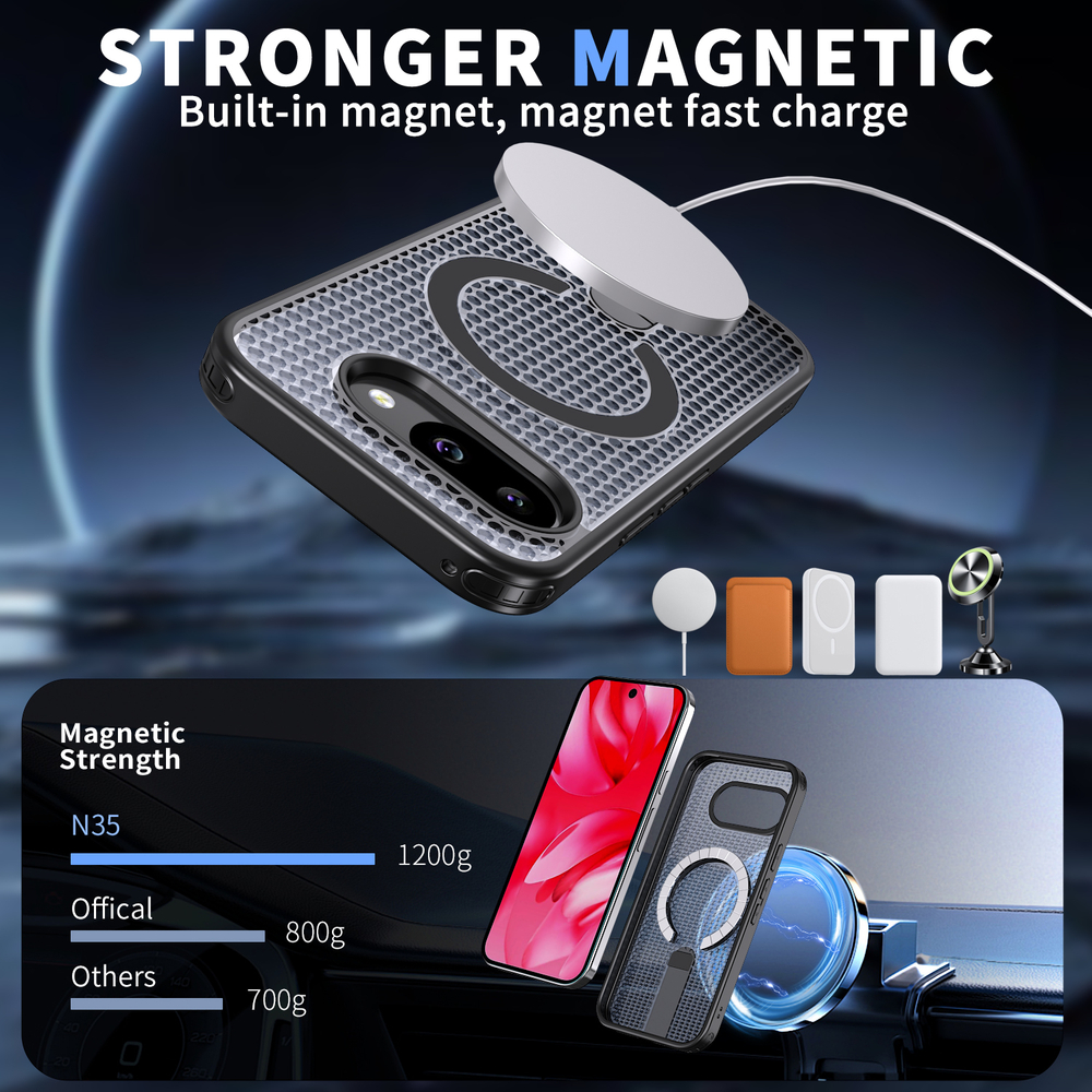 Прозрачный чехол Mesh Pro Magnetic Case для Google Pixel 9А