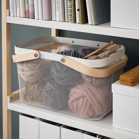 Корзина IKEA RISATORP (РИСАТОРП), Белый, 27x42x23 см