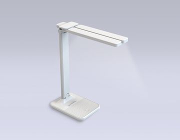 Светодиодная настольная лампа с диммированием 9W 3000K/4200K/6400K DE490 WH белый LED Desk Ambrella