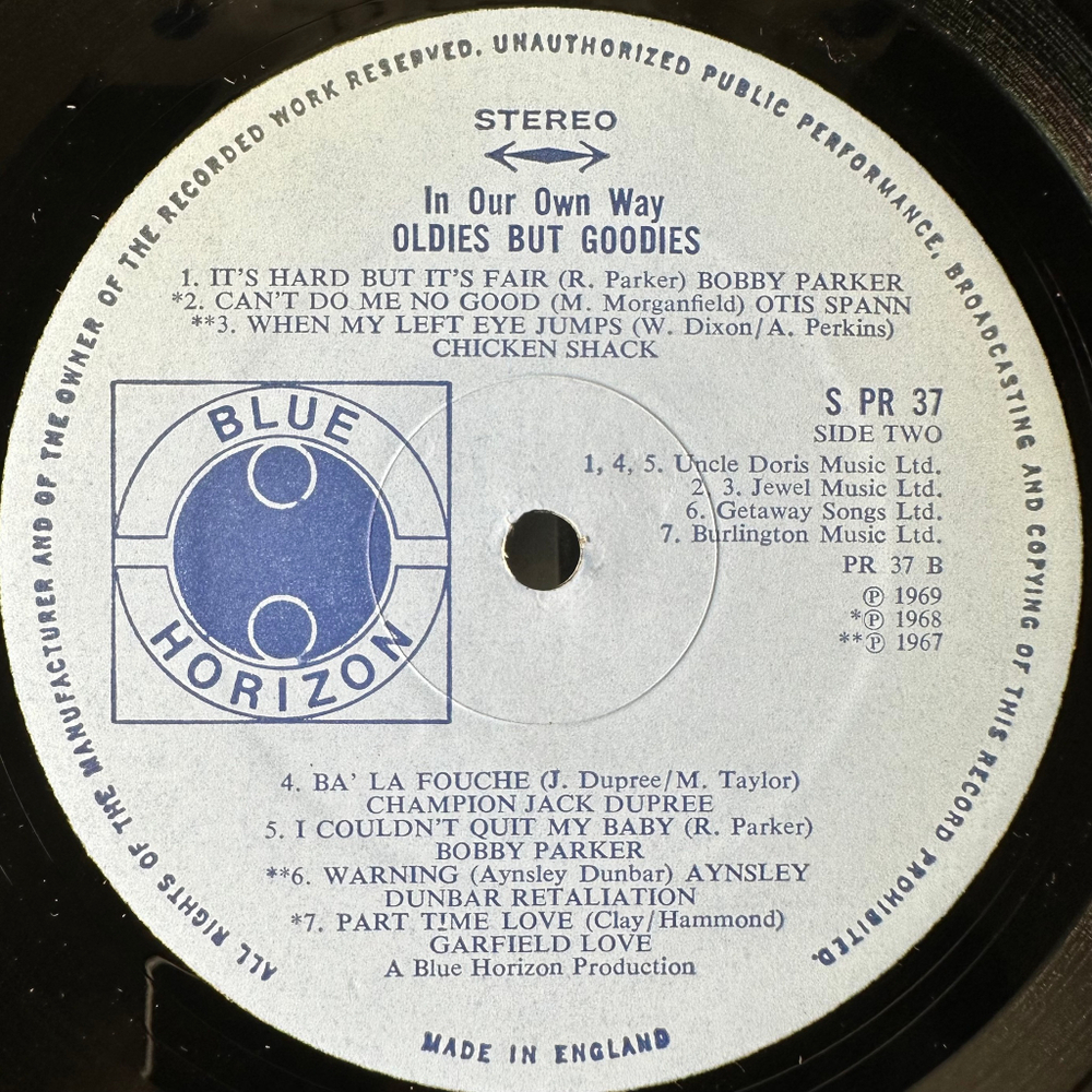 Сборник In Our Own Way...Oldies But Goodies (Англия 1977г.)