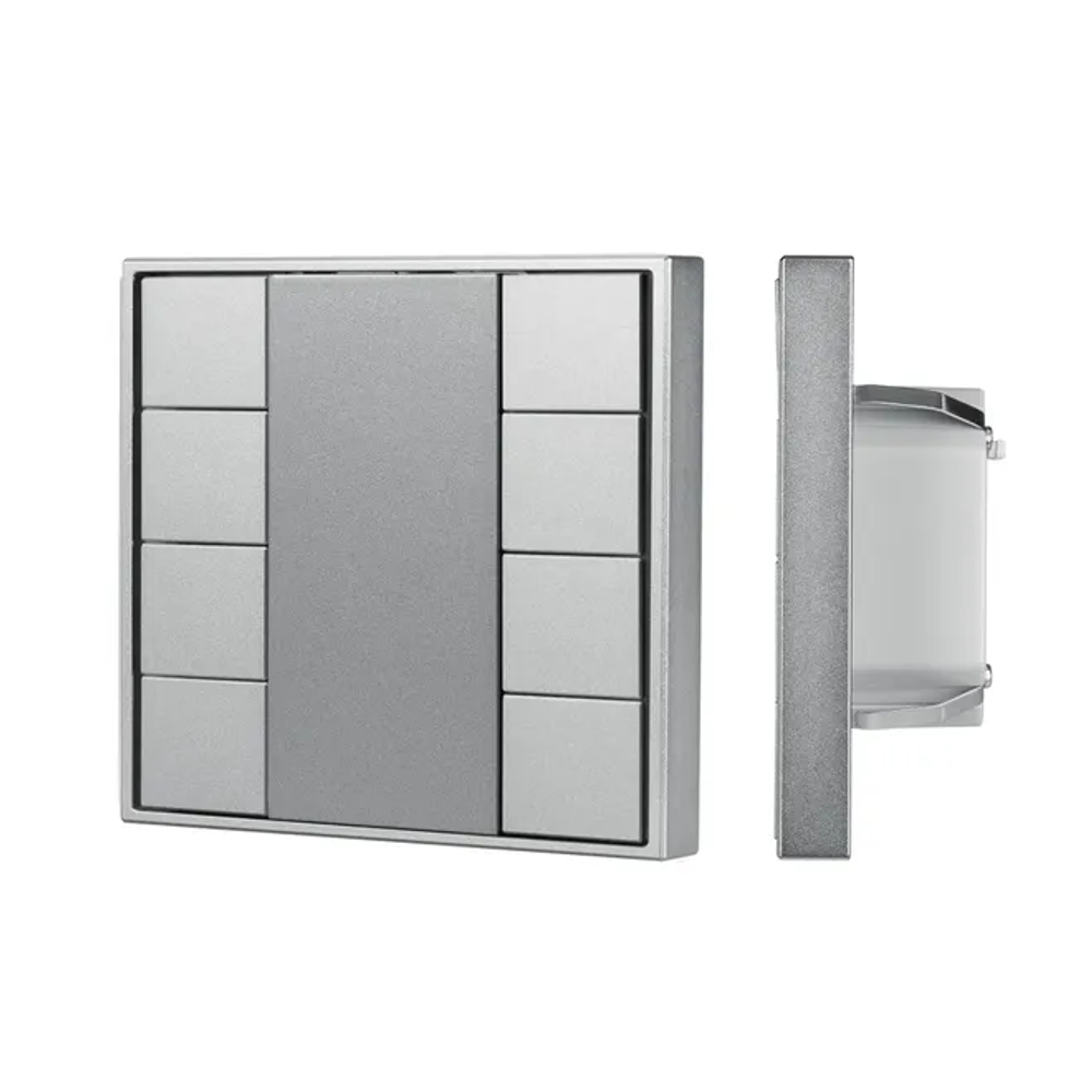 INTELLIGENT ARLIGHT Кнопочная панель DALI-201-23-8K-D2-IN Silver (BUS, Frame) (IARL, IP20 Металл, 3 года) 048224