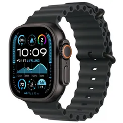 Часы Apple Watch Ultra 2 (2024) GPS + Cellular 49mm, черный титановый корпус, ремешок Ocean (Черный)