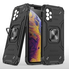 Противоударный чехол для Samsung Galaxy A73 черный с пластиной для магнитного автодержателя и кольцом подставкой / чехол накладка для телефона Самсунг Галакси А73 трансформируется в подставку Противоударный чехол для Samsung Galaxy A73 черный с пластиной для магнитного автодержателя и кольцом подставкой / чехол накладка для телефона Самсунг Галакси А73 трансформируется в подставку
