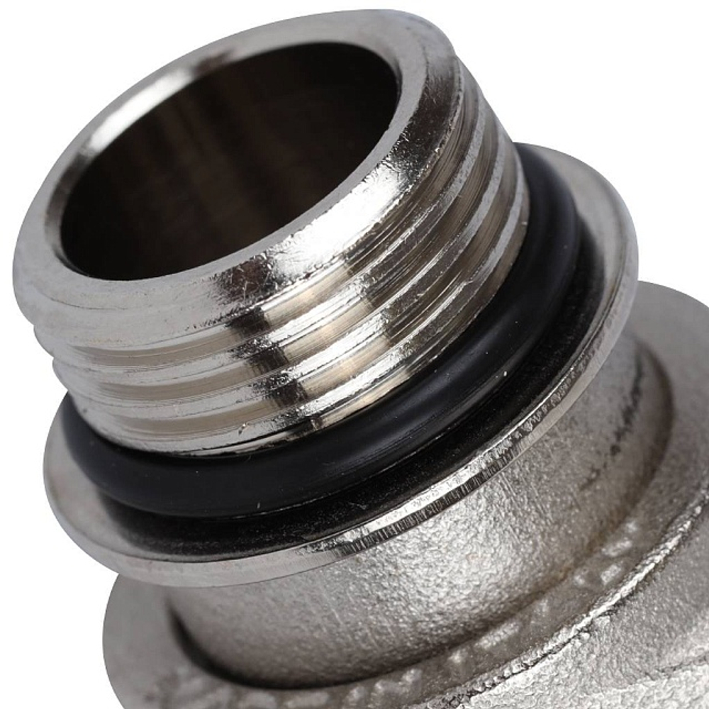 Вентиль ручной регулировки угловой STOUT - 1/2" (ВР/НР-американка, PN10, Tmax 120°C, с дополнительным уплотнением)