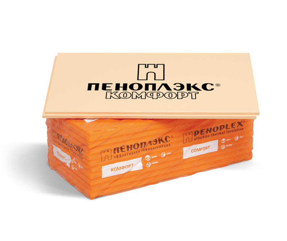 Экструд ПЕНОПЛЭКС КОМФОРТ 1185х585х40 (6,9 м2 / 0,27 м3 / 10шт)