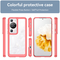 Усиленный чехол с мягкими рамками красного цвета для Huawei P60 и P60 Pro, увеличенные защитные свойства