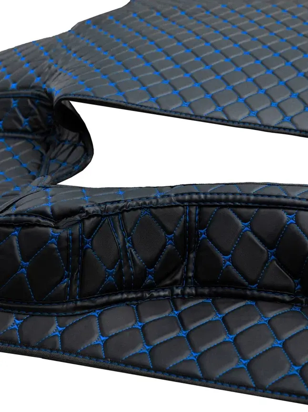 Ковры 3D SITRAK C7H (экокожа, черный, синяя строчка)
