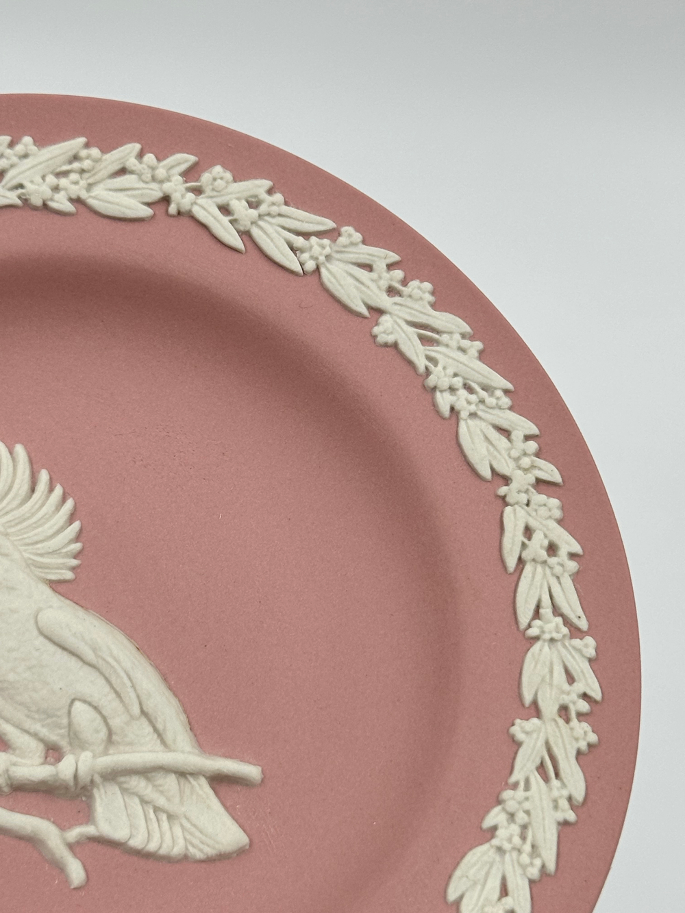 Тарелка декоративная Wedgwood «Попугай Какаду» розовая
