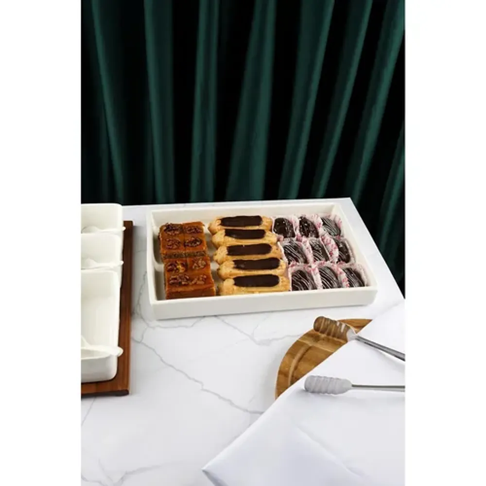 Блюдо прямоугольное 36,5*24,5 см h4,5 см White Style Buffet P.L. [3]