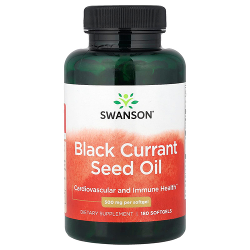 Swanson Vitamins, Масло семян черной смородины, 500 мг, 180 капсул