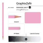Набор ч/г карандашей "Graphix Zefir. Нежно-розовый" НВ в ассорт. (BrunoVisconti)