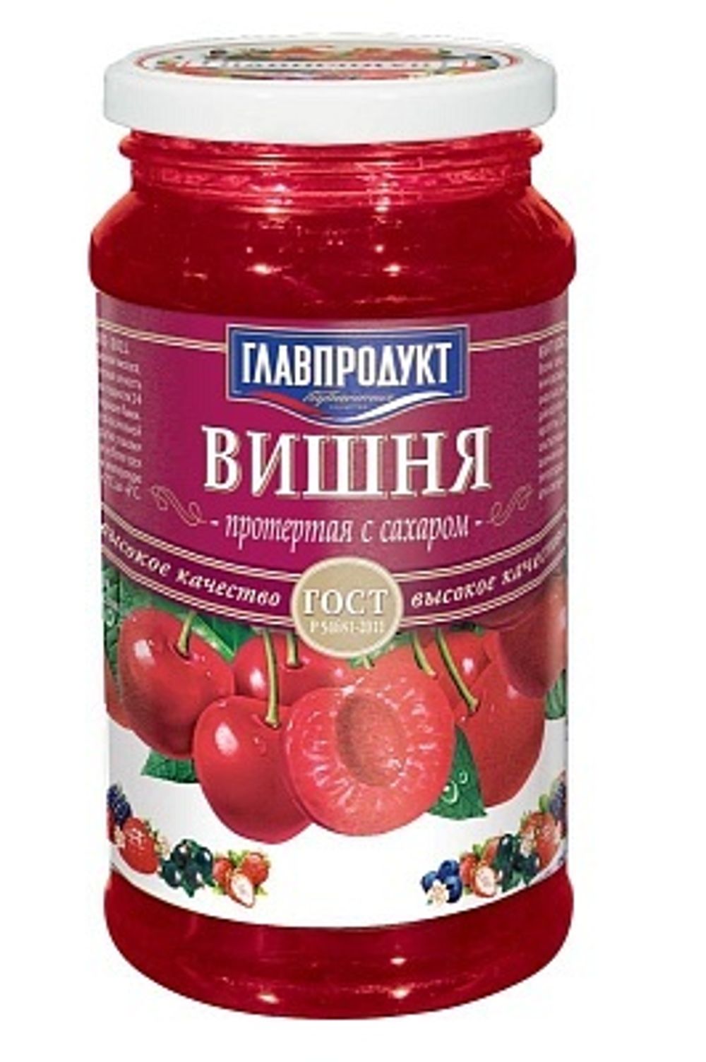 Вишня протертые с сахаром ст банка 550