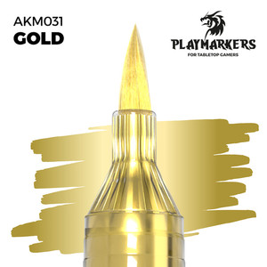 Акриловый маркер с кистью AK Playmarkers Gold