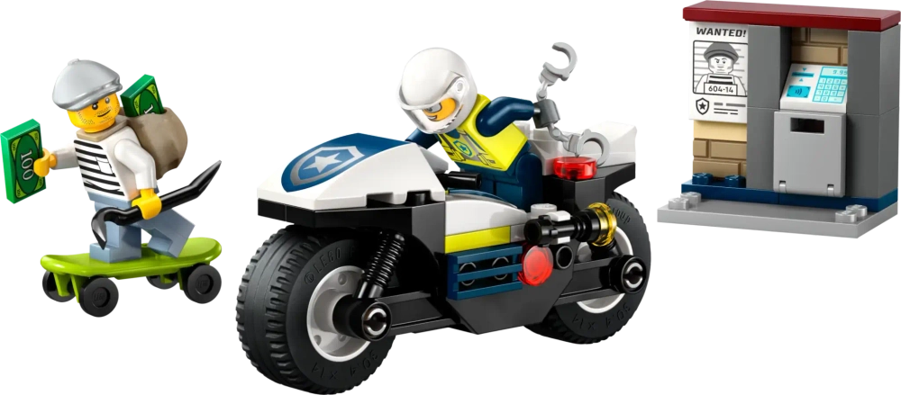 Конструктор LEGO City 60455 Полицейская погоня на мотоцикле
