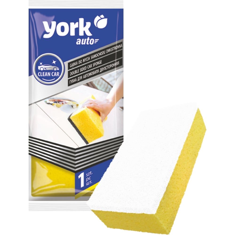 Губка для автомобиля двусторонняя YORK