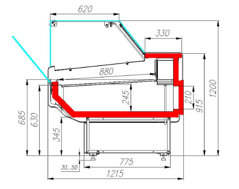 Холодильная витрина CARBOMA ATRIUM 2 GC120 VV динамика