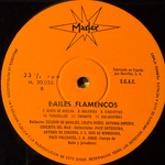 Cuerpo De Baile Y Jaleadores ‎– Bailes Flamencos (Испания 1968г.)