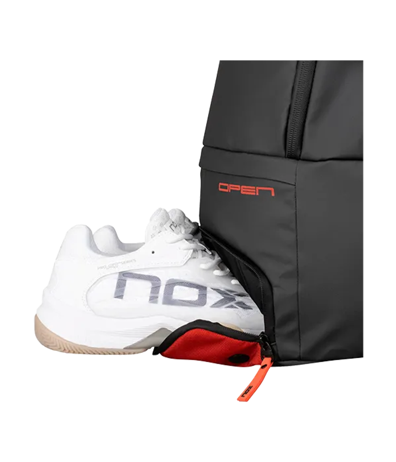 Рюкзак для падел NOX Luxury Open Series Negro-Rojo 2024-2 палетки