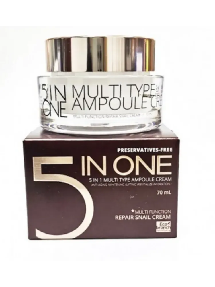 ECO BRANCH 5 In One Multi Type Ampoule Repair Snail Cream ECO BRANCH 5 In One Multi Type Ampoule Repair Snail Cream