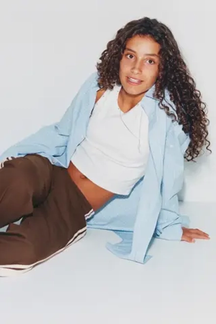 ZARA БРЮКИ WIDE LEG С ЛАМПАСАМИ, КОРИЧНЕВЫЙ