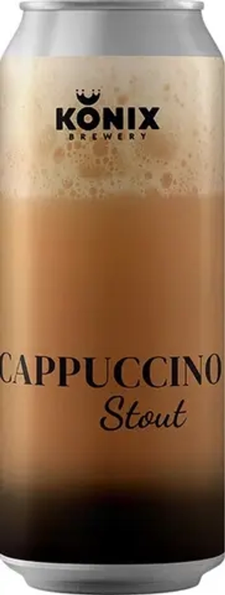 Пиво Коникс Капучино Стаут / Konix Brewery Cappuccino Stout 0.45 - банка