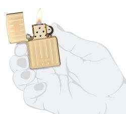 Зажигалка Zippo Classic с покрытием High Polish Brass золотистая (46011)