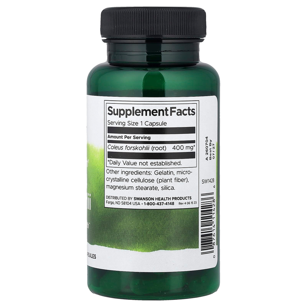 Swanson Vitamins, Full Spectrum®, колеус форсколии, 400 мг, 60 капсул