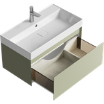 AQ GE01081SH Geometria Тумба под умыв./стол. подвесная, 792х466х350 мм, 1 ящик, Шалфей зеленый