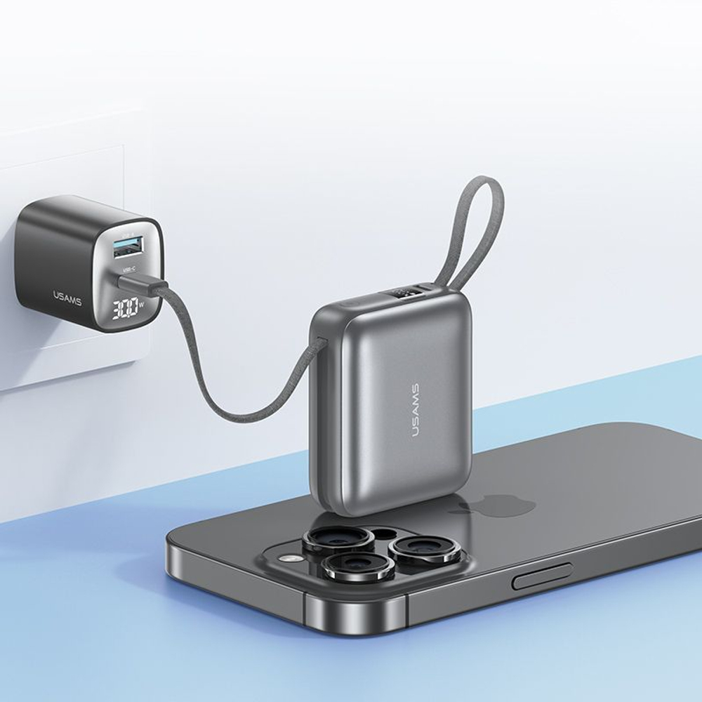 Power Bank внешний аккумулятор повербанк USAMS 10000 мАч 20W