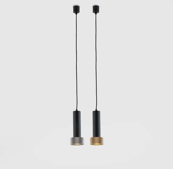 Подвесной светильник Focus 25 см, черный, золотой