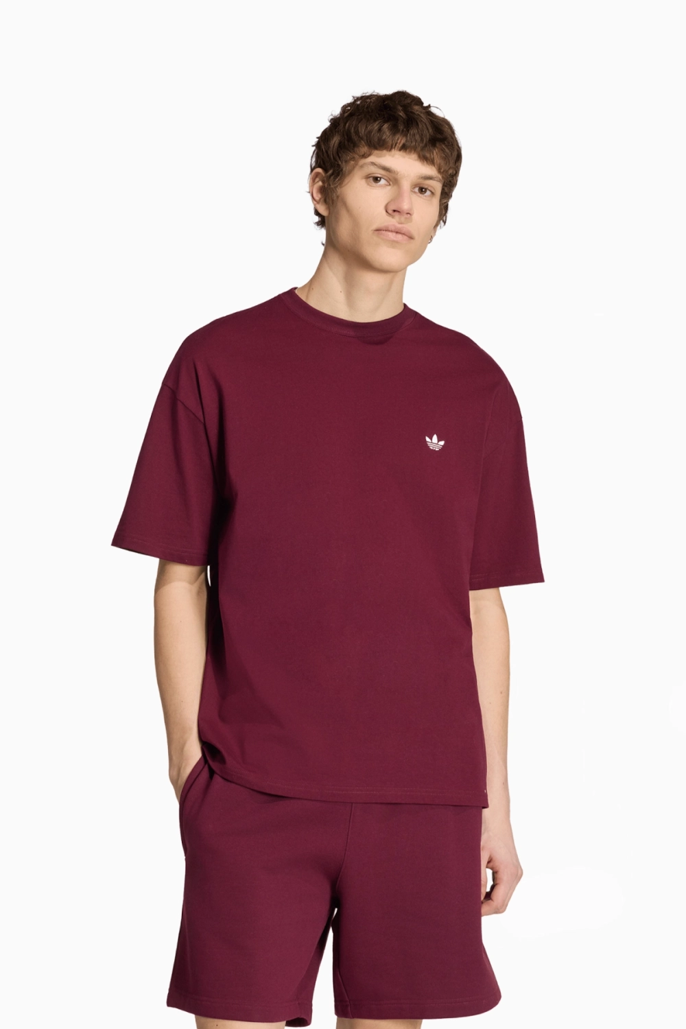 Футболка adidas Originals Trefoil Essentials - бордовый