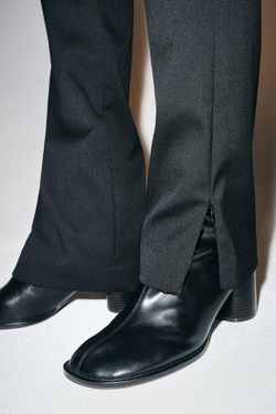 ZARA БРЮКИ ПРЯМОГО КРОЯ ИЗ ШЕРСТИ — ZW COLLECTION, ЧЕРНЫЙ