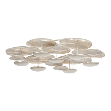 Corbett Fistral Semi Flush, 149 cm, Textured Warm Silver Leaf