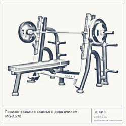 Горизонтальная скамья с доводчиком MG-A678 — от 204 000 ₽
