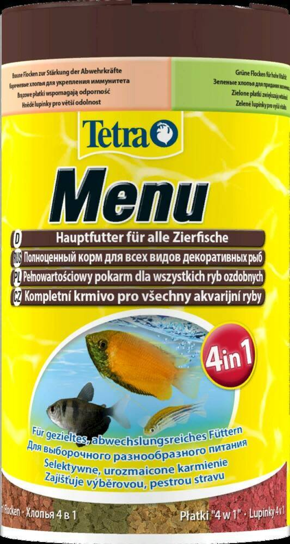 Tetra Menu 100мл мелкие хлопья 4 вида