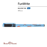Ручка шариковая 0,5мм, синяя "FunWrite. Ягоды. Графика. Клубника" (Bruno Visconti)
