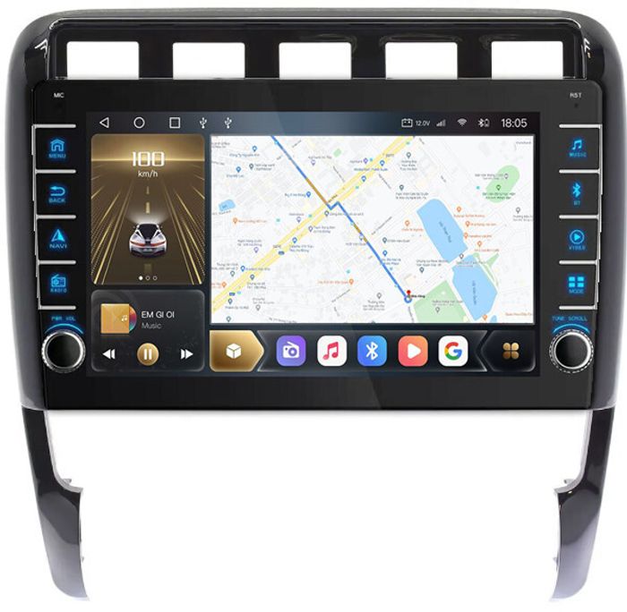 Магнитола для Porsche Cayenne 2002-2010 - Kuberg SF-9146FW (кнопки и крутилки), Android 12, Быстрая, CarPlay, 4G SIM-слот