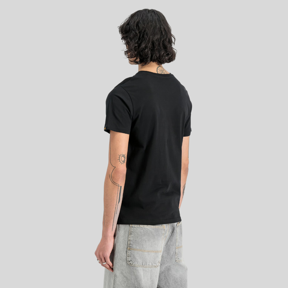 Футболка Alpha Industries Basic Big Logo (Чёрная)