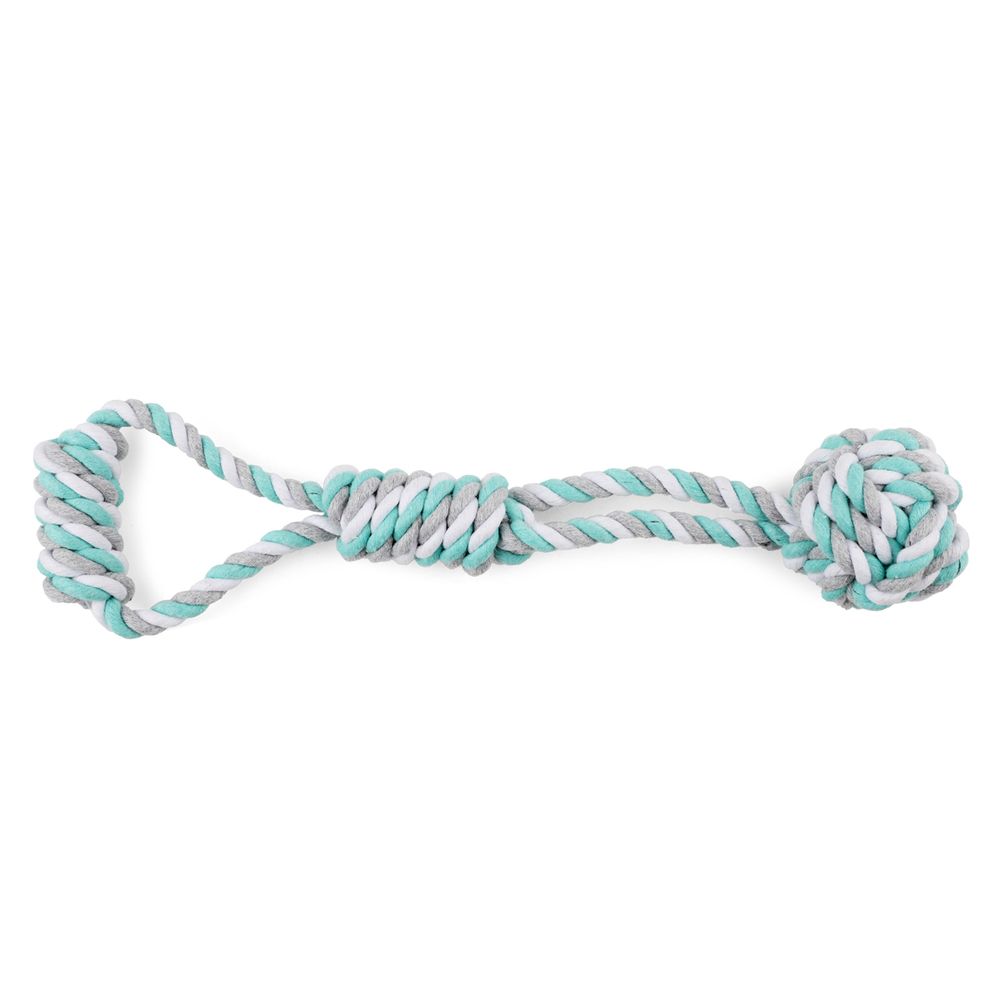 Игрушка для собак "Верёвка с ручкой, плетеный мяч", 260мм, серия PUPPY, Triol