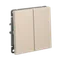 Переключатель проходной двухклавишный Systeme Electric ArtGallery Песочный GAL001265