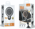 LDNIO MA20/ Беспроводное ЗУ стандарта Qi + Автодержатель MagSafe/ Вход: 18W/ Выход: 15W/ Black