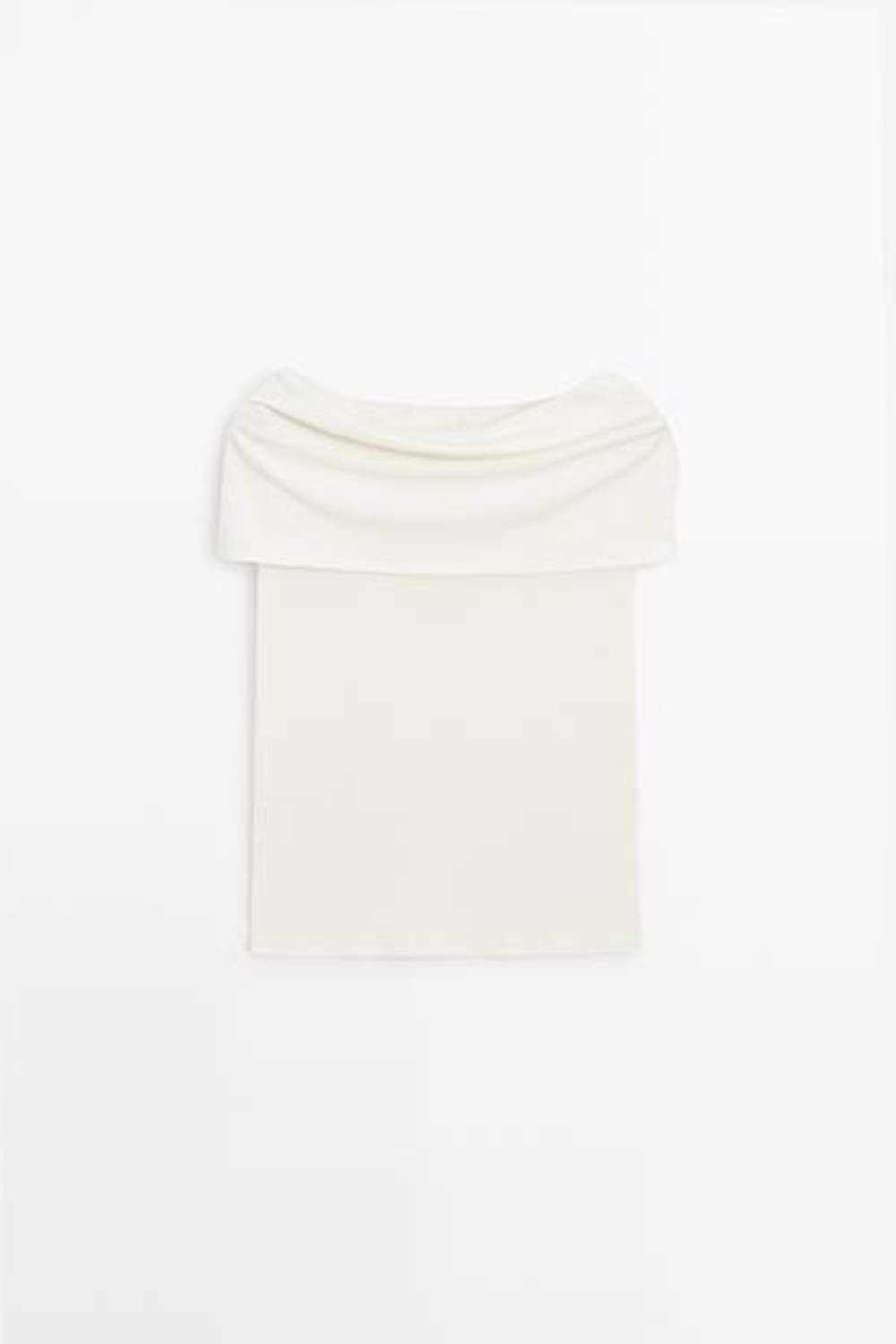 Massimo Dutti Хлопковый топ с открытыми плечами, белый